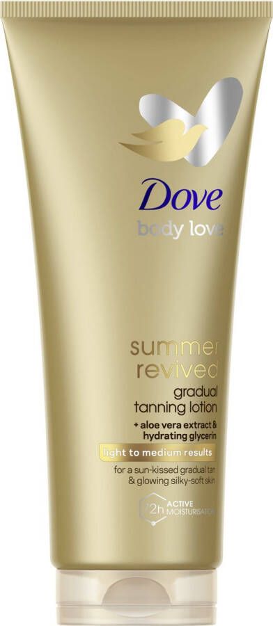 Dove Body Love Zelfbruinende Bodylotion Summer Revived Light-Medium lotion verrijkt met aloë vera-extract en glycerine 200 ml