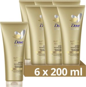 Dove Body Love Summer Revived Light-Medium Zelfbruinende Bodylotion 6 x 200 ml Voordeelverpakking