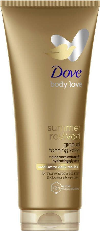 Dove Body Love Zelfbruinende Bodylotion Summer Revived Medium-Dark lotion verrijkt met aloë vera-extract en glycerine 200 ml