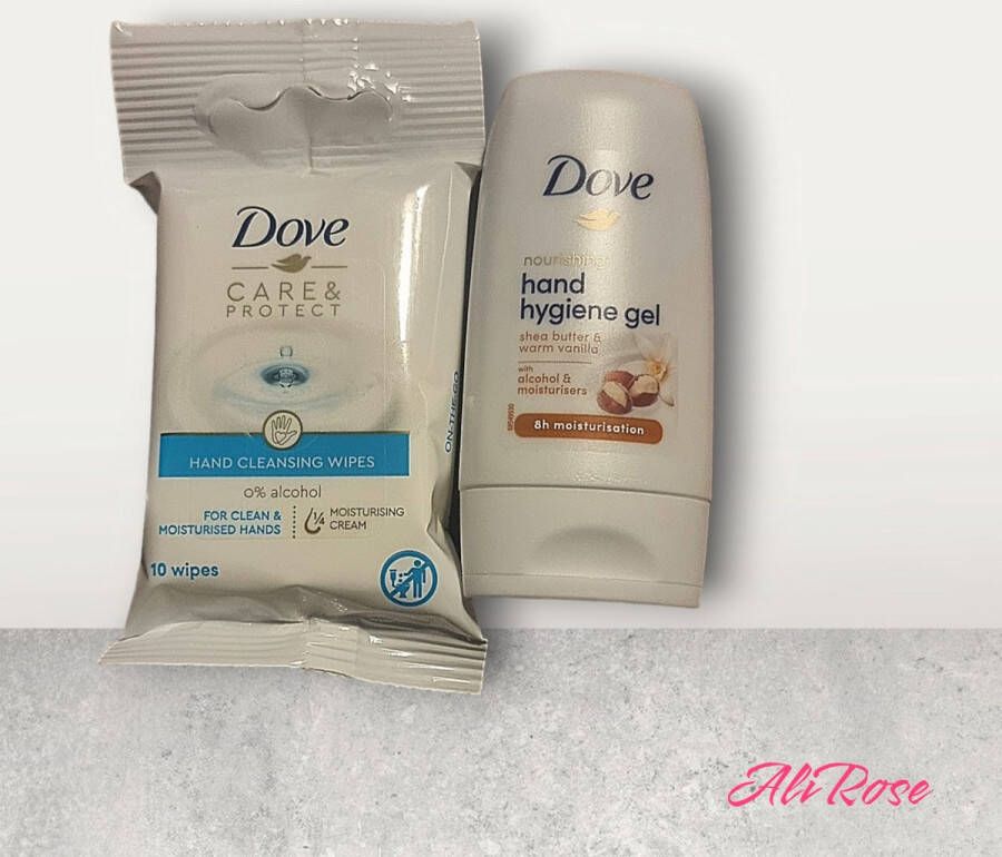 Dove Bundel Hygiene Gel & Cleansing Wipes Voor Handen AliRose