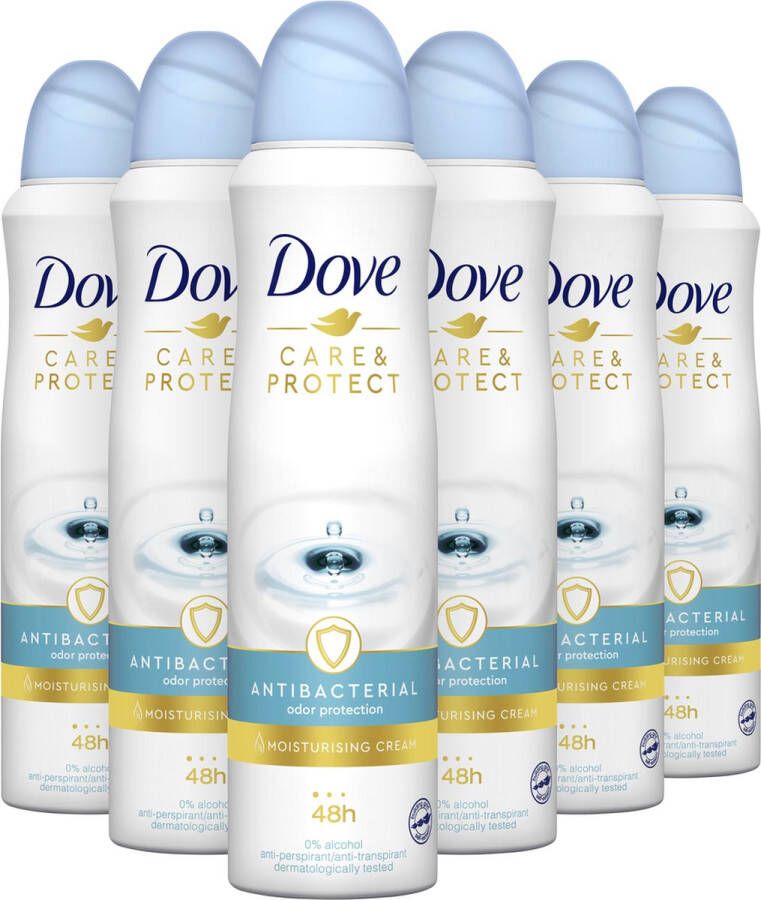 Dove Care & Protect Anti-Transpirant Deodorant Spray 6 x 150 ml Voordeelverpakking