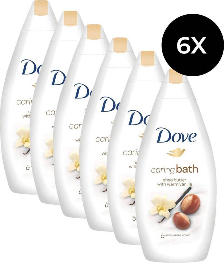 Dove Caring Bath 500 ml Shea Butter With Warm Vanilla (6 stuks)