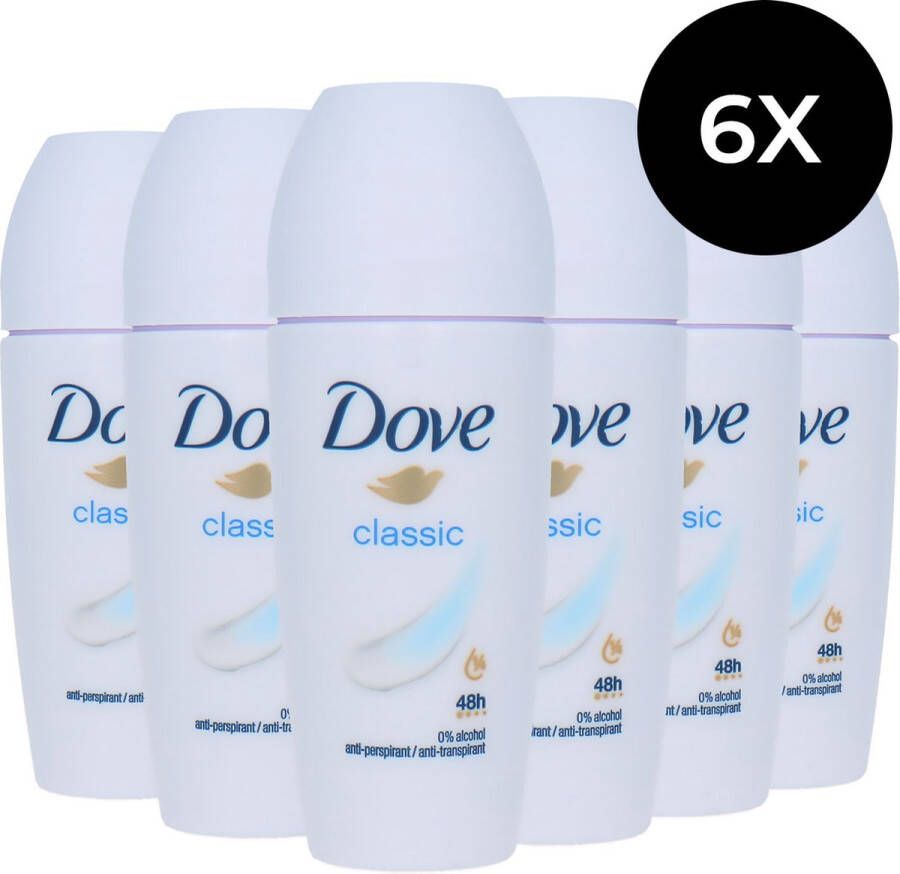 Dove Classic Deo Roller 6 x 50 ml