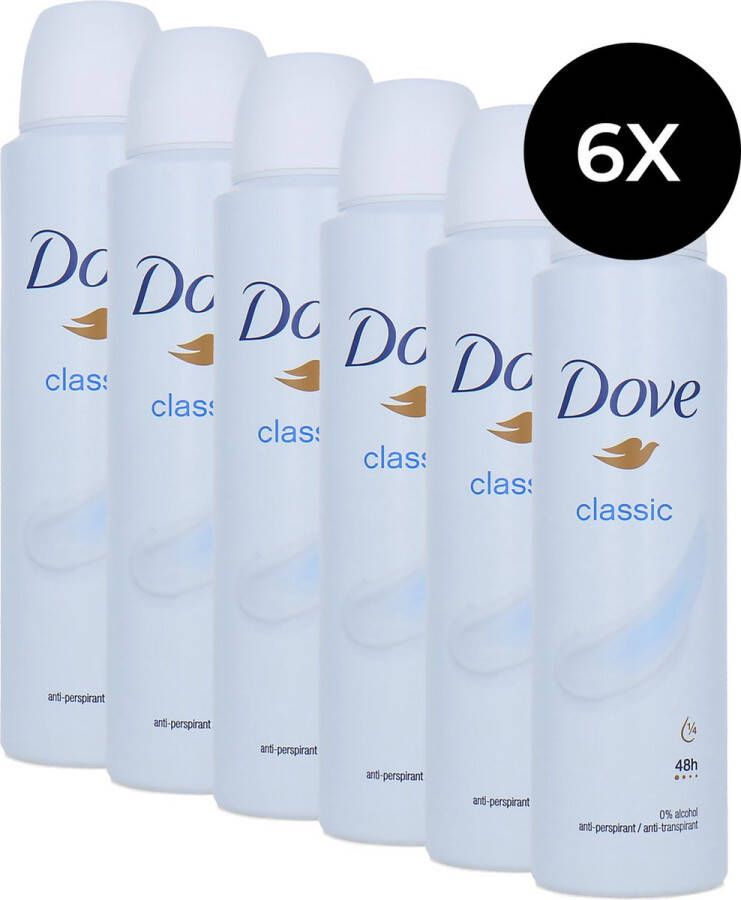Dove Classic Deodorant Spray 6 x 150 ml