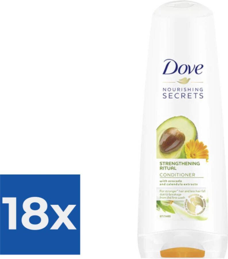 Dove Conditioner Strengthening Ritual Avocado 200ml Voordeelverpakking 18 stuks