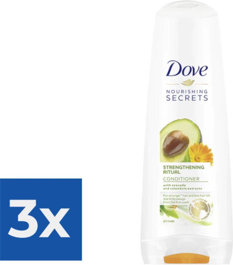 Dove Conditioner Strengthening Ritual Avocado 200ml Voordeelverpakking 3 stuks