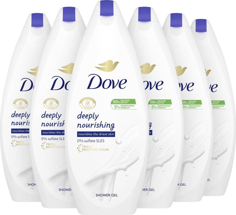 Dove deeply nourishing 250 ml shower gel 6 st voordeelverpakking