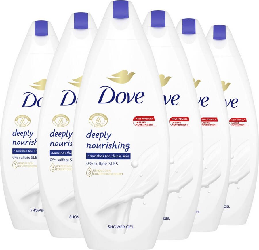 Dove Deeply Nourishing Douchegel 6 x 250 ml Voordeelverpakking