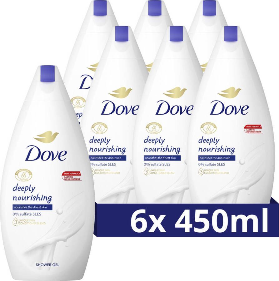 Dove Deeply Nourishing douchegel 6 x 450 ml voordeelverpakking