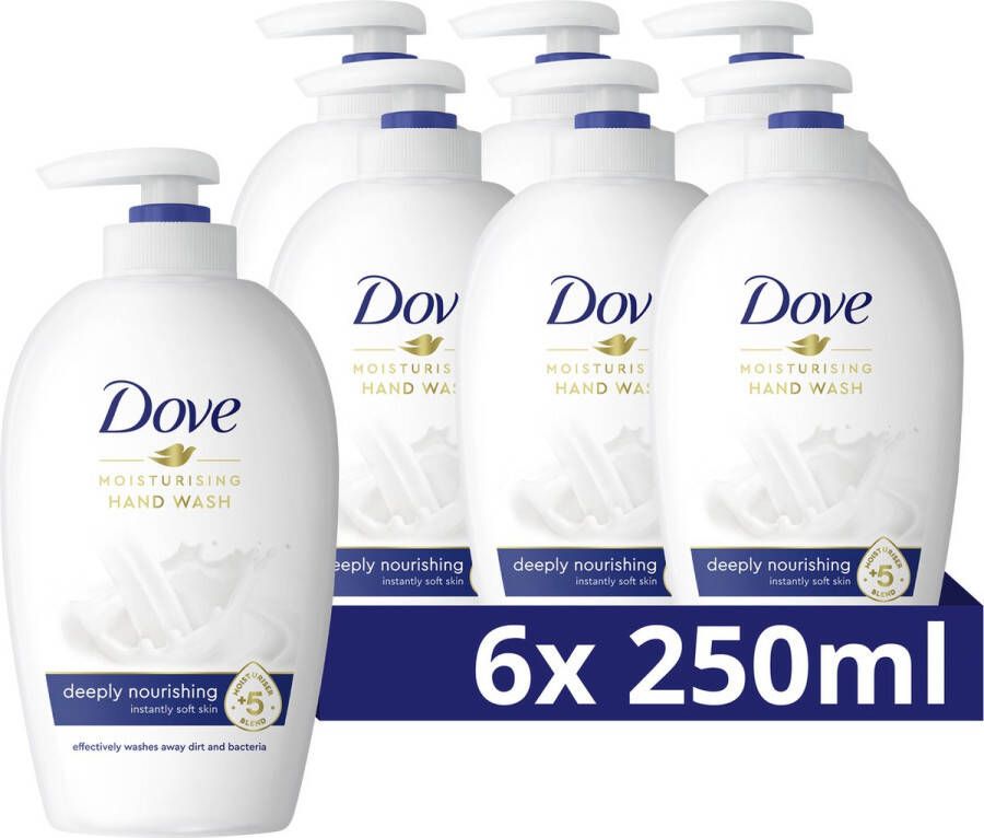 Dove Deeply Nourishing verzorgende handzeep 6 x 250 ml voordeelverpakking