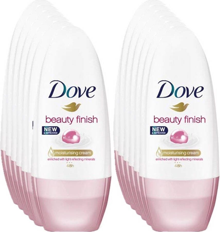 Dove Deo Roller Beauty Finish Voordeelverpakking 12 x 50 ml