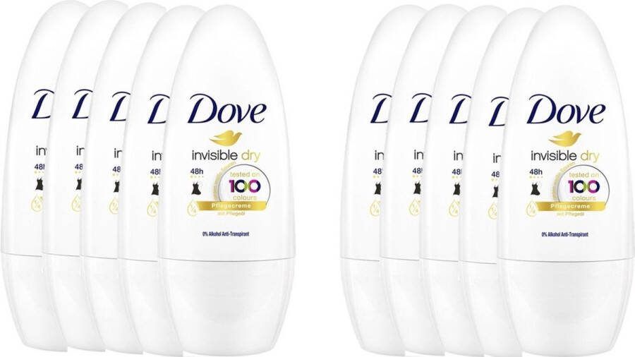 Dove Deo Roller Invisible Dry 10 x 50 ml Anti-Perspirant