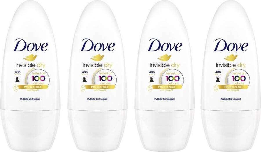 Dove Deo Roller Invisible Dry 4 x 50 ml Anti-Perspirant