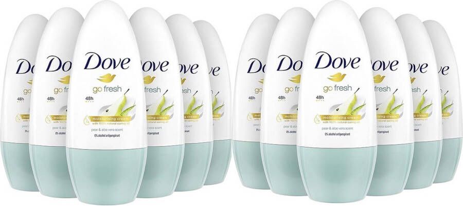 Dove Deo Roller Peer & Aloe Vera 12 x 50 ml