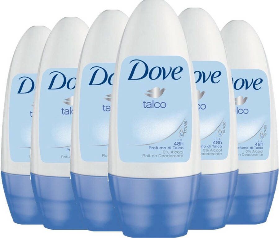 Dove Deo Roller Talco 6 x 50 ml