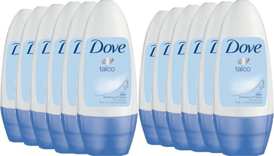 Dove Deo roller Talco Voordeelverpakking 12 x 50 ml