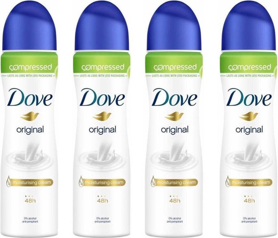 Dove Deo Spray Compressed 4 x 75 ml