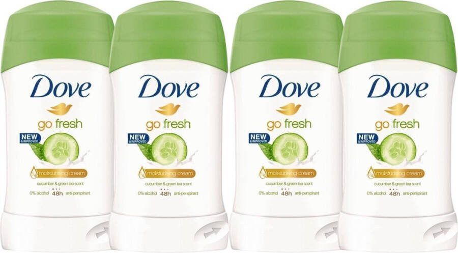 Dove Deo Stick Go Fresh Cucumber Green Tea 4 x 40 Gram