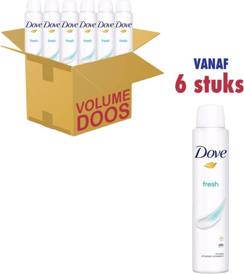 Dove deodorant Fresh (6 x 200 ml)