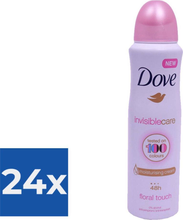 Dove Deodorant Invisible Care Floral Touch 150ml Voordeelverpakking 24 stuks