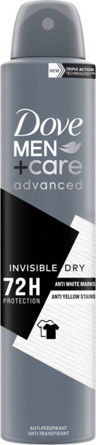 Dove Deodorant Men+ Care Invisible Dry 3x 200 ml Voordeelverpakking