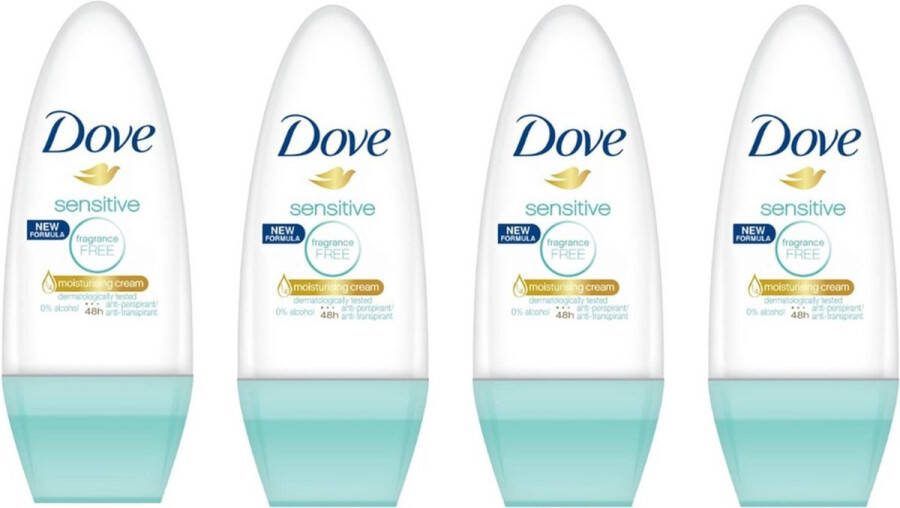 Dove Deodorant Roller Sensitive 4 x 50 ml