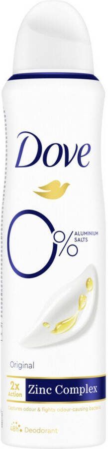 Dove Deodorant Spray 0% Original 150 ml