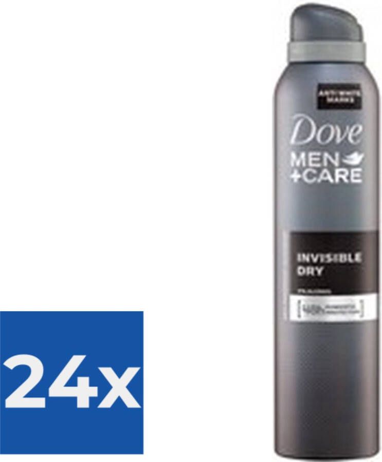 Dove Deodorant Spray Men Invisible Dry (250 ml) Voordeelverpakking 24 stuks