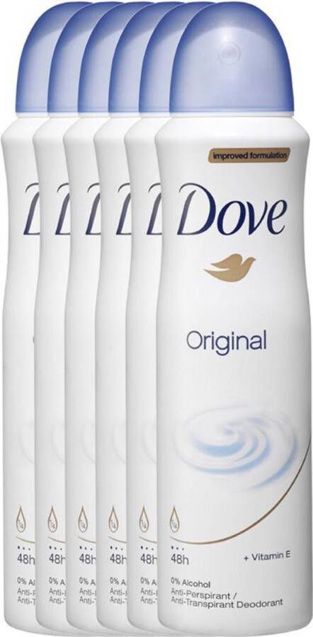 Dove Deodorant Spray Original 6 x 150 ml Voordeelverpakking