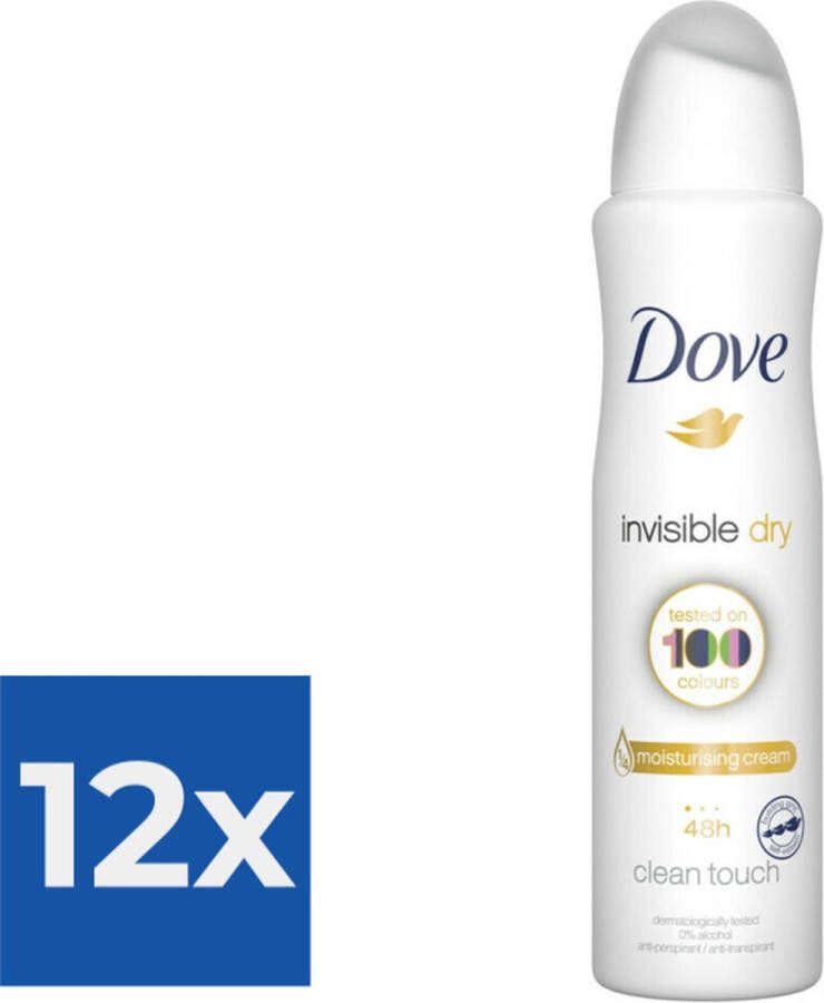 Dove Deospray Invisible Dry Voordeelverpakking 12 stuks