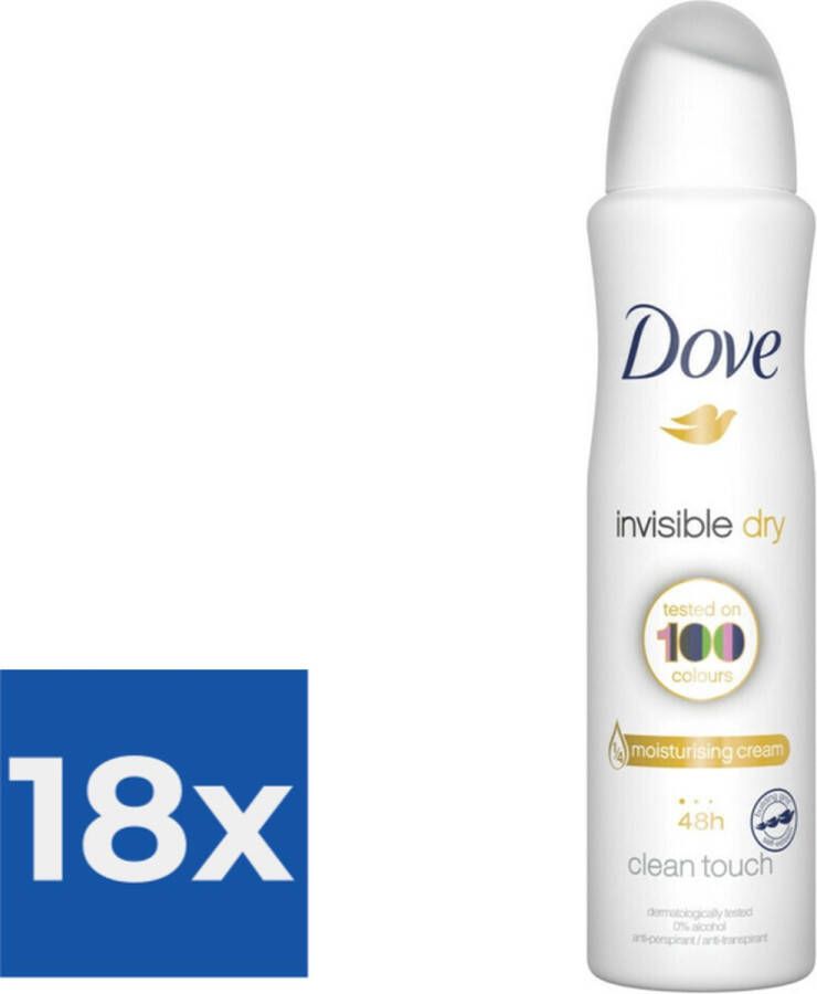 Dove Deospray Invisible Dry Voordeelverpakking 18 stuks
