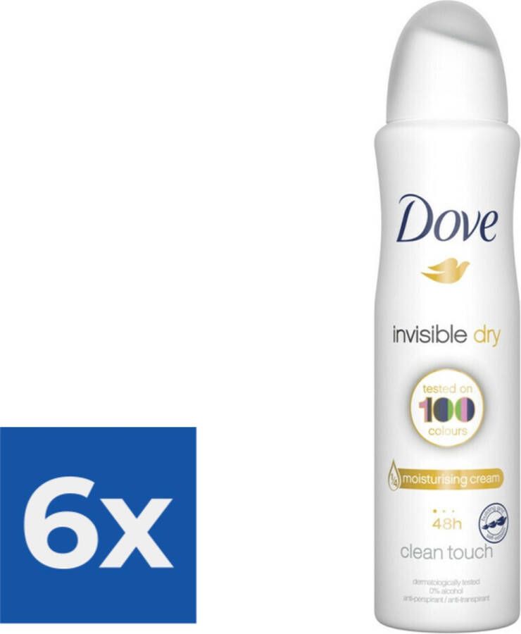 Dove Deospray Invisible Dry Voordeelverpakking 6 stuks