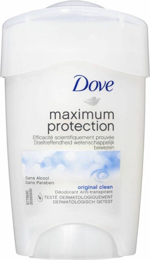 Dove Maximum Protection Original Clean anti-transpirant deodorant stick 6 x 45 ml