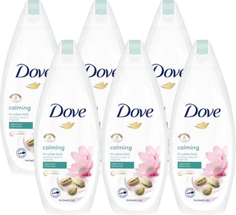 Dove. Dove Douchecrème Calming Pistachio & Magnolia 6 x 500ml Voordeelverpakking