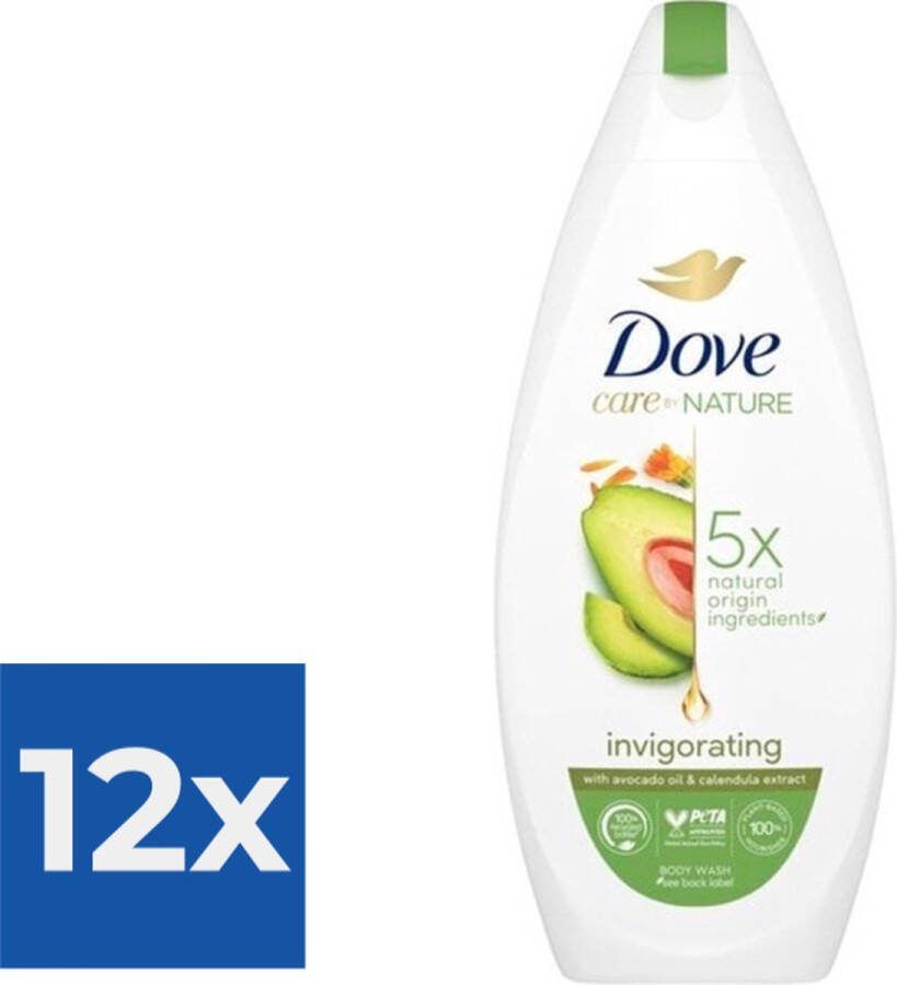 Dove Douchegel Care By Nature Invigorating Avocado 225 ml Voordeelverpakking 12 stuks