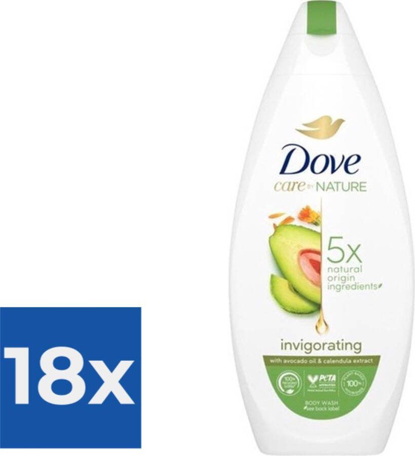 Dove Douchegel Care By Nature Invigorating Avocado 225 ml Voordeelverpakking 18 stuks