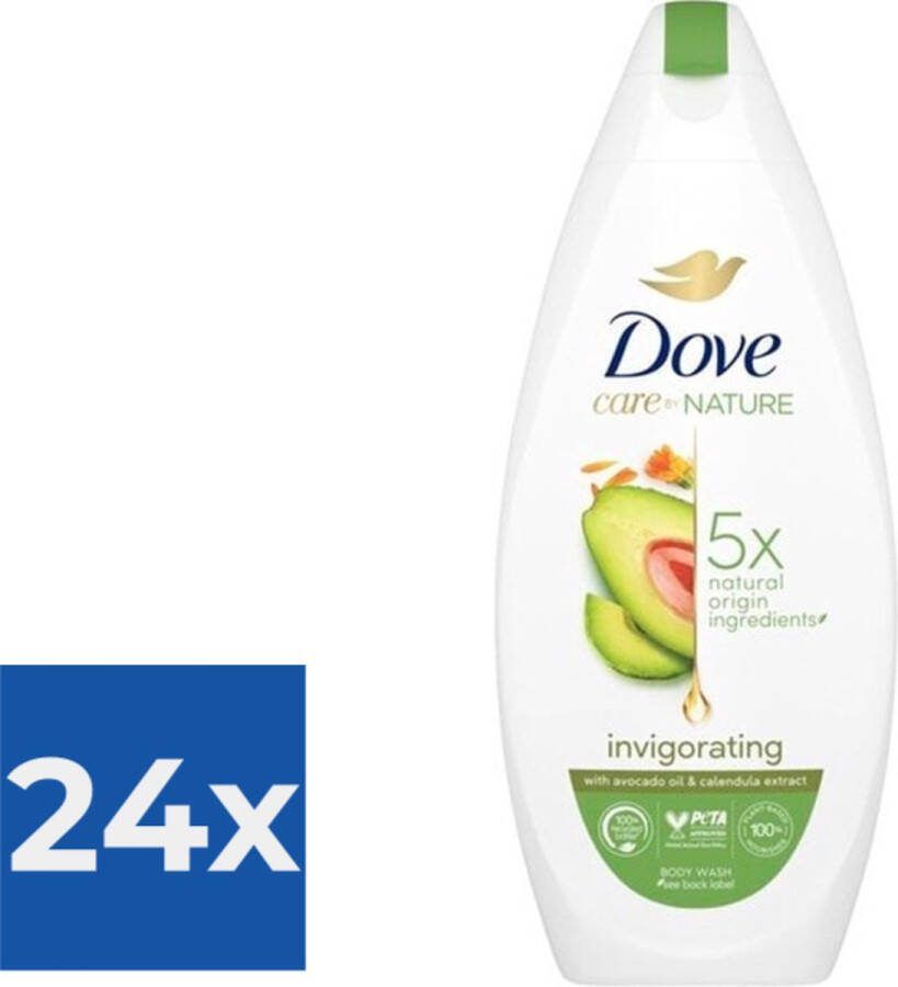 Dove Douchegel Care By Nature Invigorating Avocado 225 ml Voordeelverpakking 24 stuks
