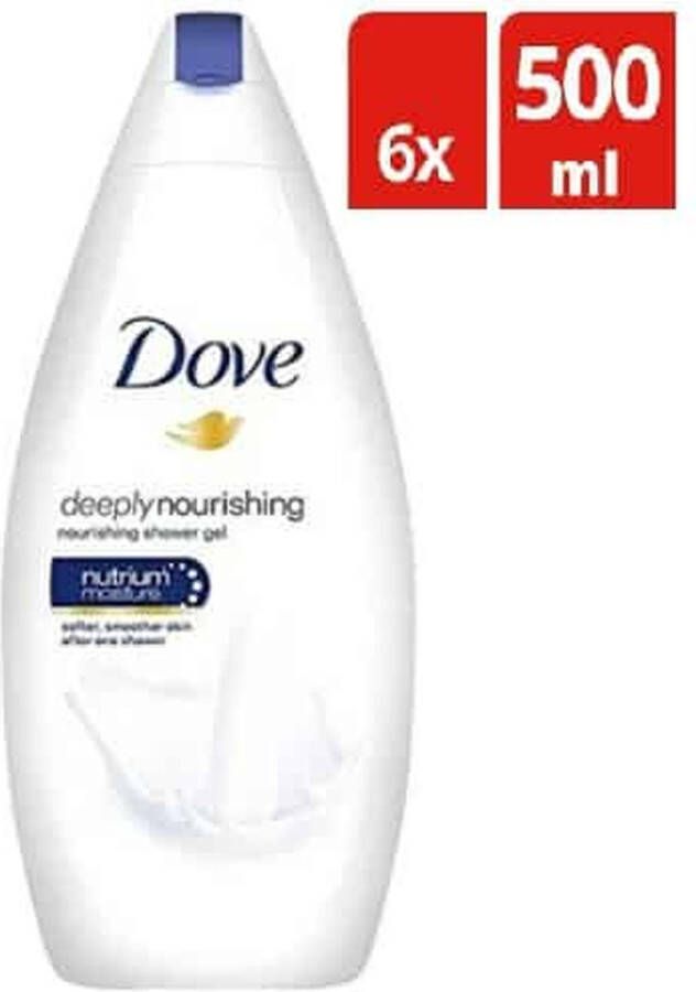 Dove Douchegel Deeply Nourishing (6 x 500ml) Voordeelverpakking