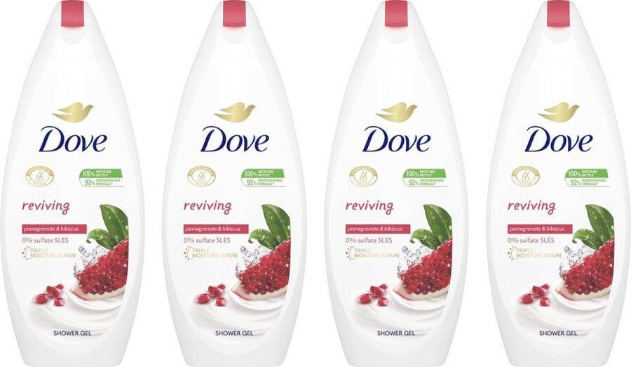 Dove Douchegel Go Fresh Revive Granaatappel 4 x 250 ml