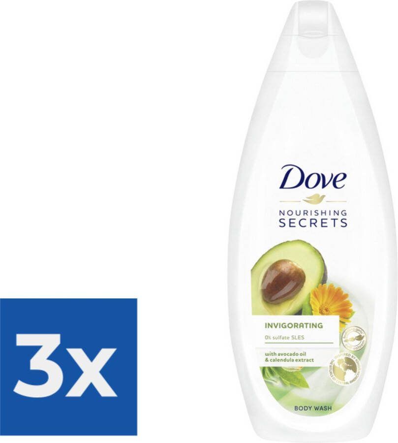 Dove Douchegel Invigorating Ritual Avocado 3 x 225 ml