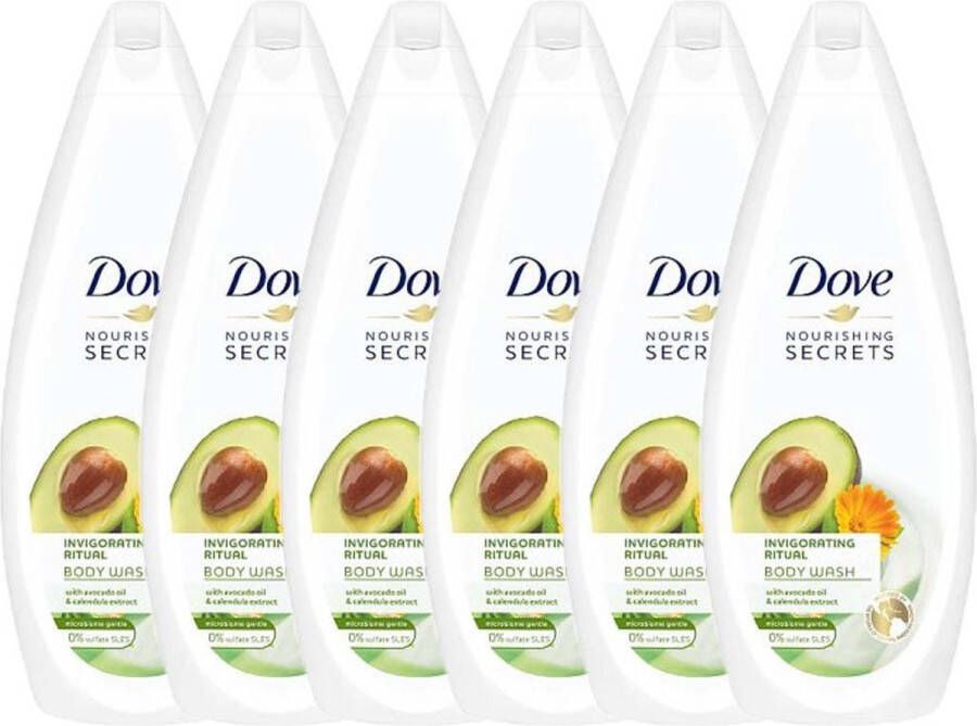 Dove Douchegel Invigorating Ritual Avocado 6 x 750 ml Voordeelverpakking