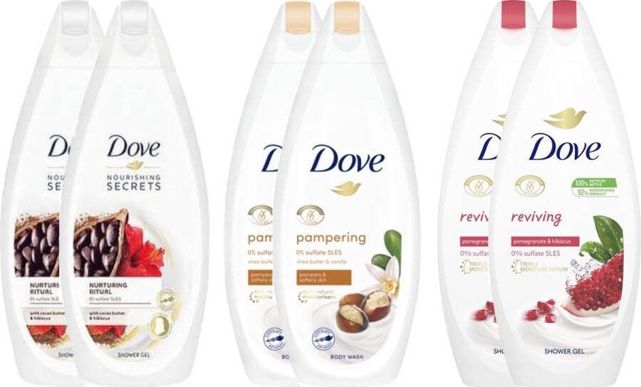 Dove Douchegel MIX Nurturing Cacao Pampering Shea Butter & Vanilla Revitalising