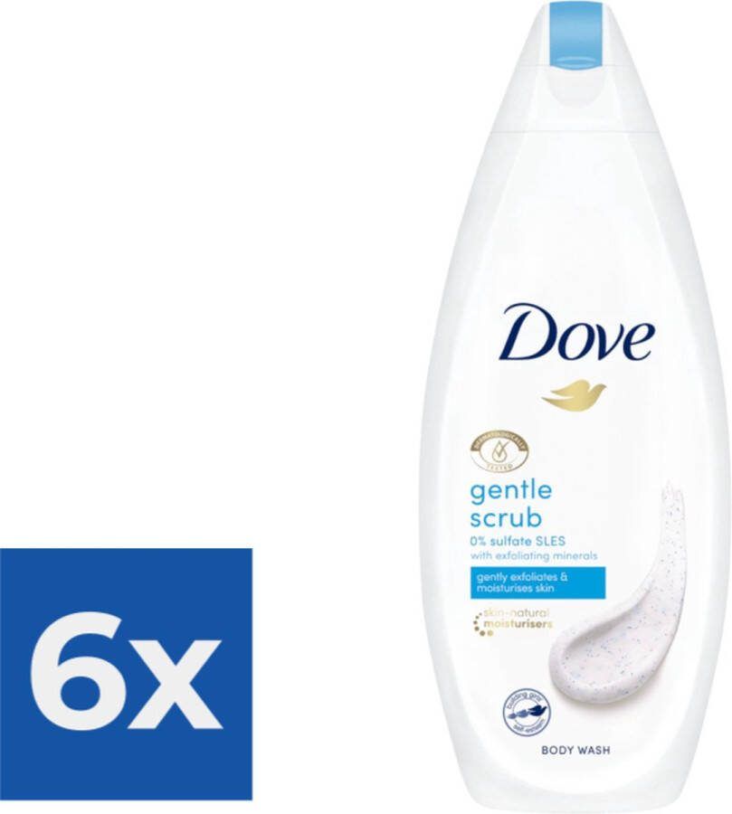 Dove Douchegel Neutral Gentle Scrub 225 ml Voordeelverpakking 6 stuks