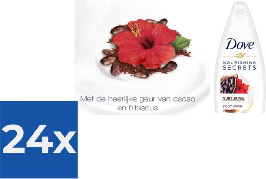 Dove Douchegel  Nurturing Cacao & Hibiscus 225 ml Voordeelverpakking 24 stuks