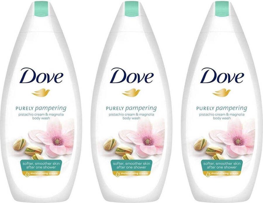 Dove Purely Pampering Pistache & Magnolia Douchegel Voordeelverpakking 3 x 500 ml
