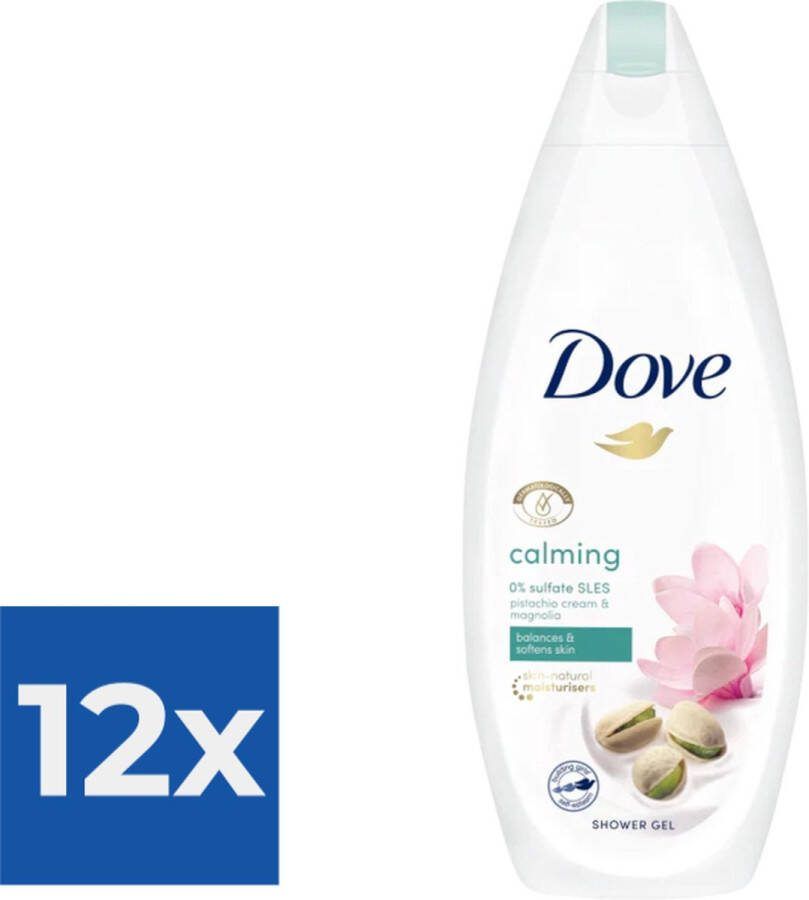 Dove Douchegel Pistache Magnolia 500ml Voordeelverpakking 12 stuks
