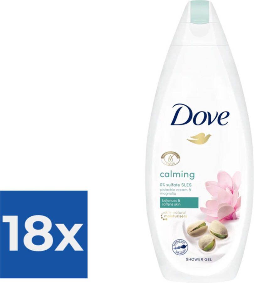 Dove Douchegel Pistache Magnolia 500ml Voordeelverpakking 18 stuks