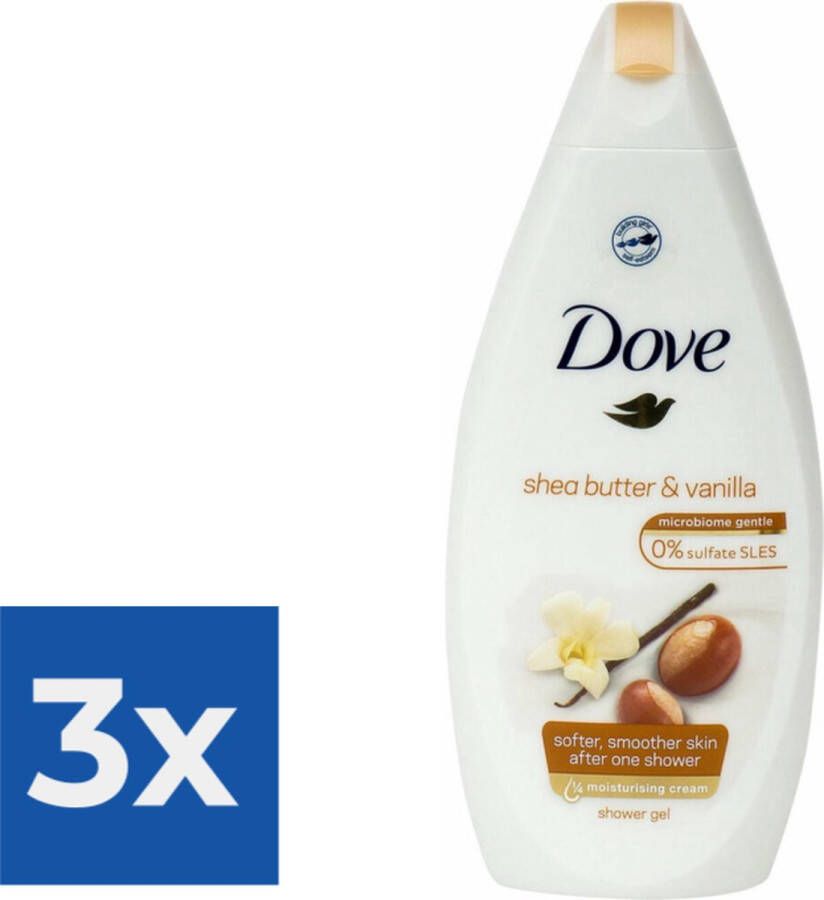 Dove Douchegel Shea Butter & Vanille 500 ml Voordeelverpakking 3 stuks