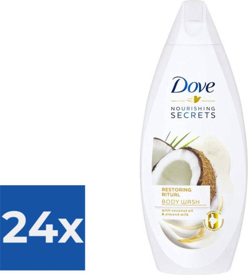 Dove Douchegel Shower Nourishing Secrets Coconut+Almond 500ml Voordeelverpakking 24 stuks