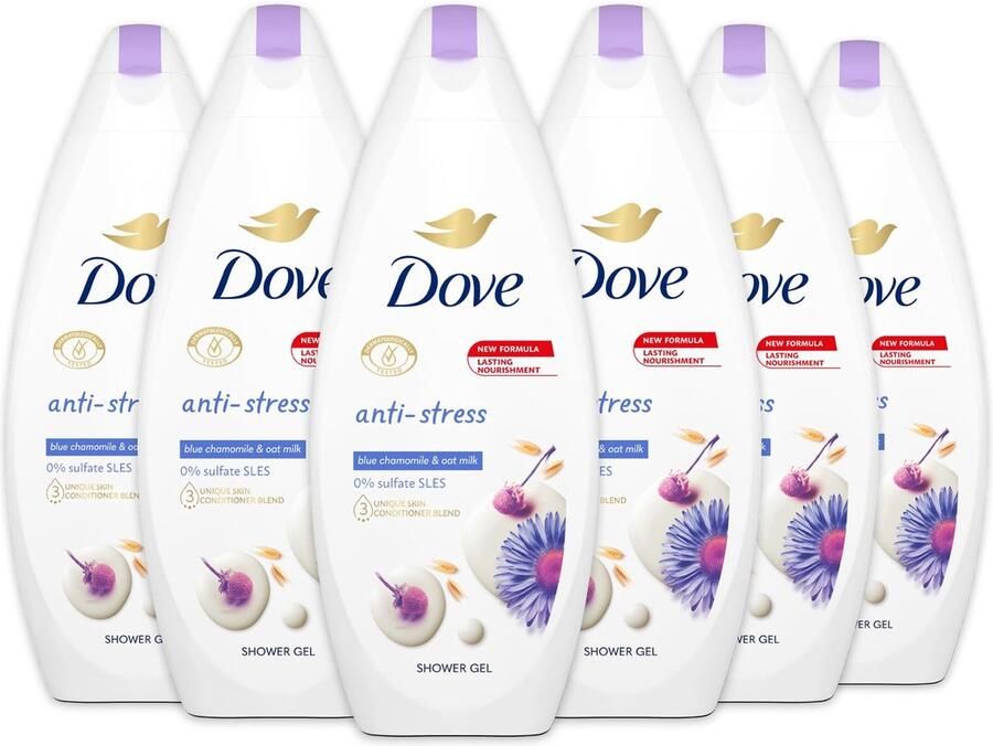 Dove Douchegel Anti-Stress Voordeelverpakking 6 x 250 ml